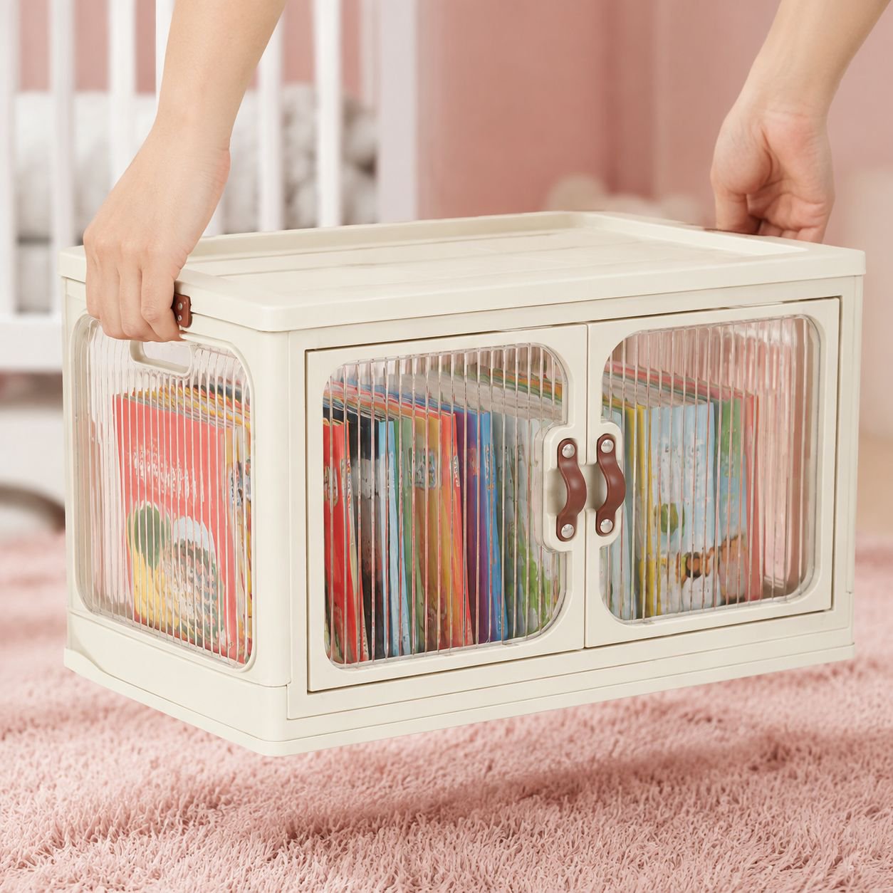 Caja de plástico resistente para guardar juguetes