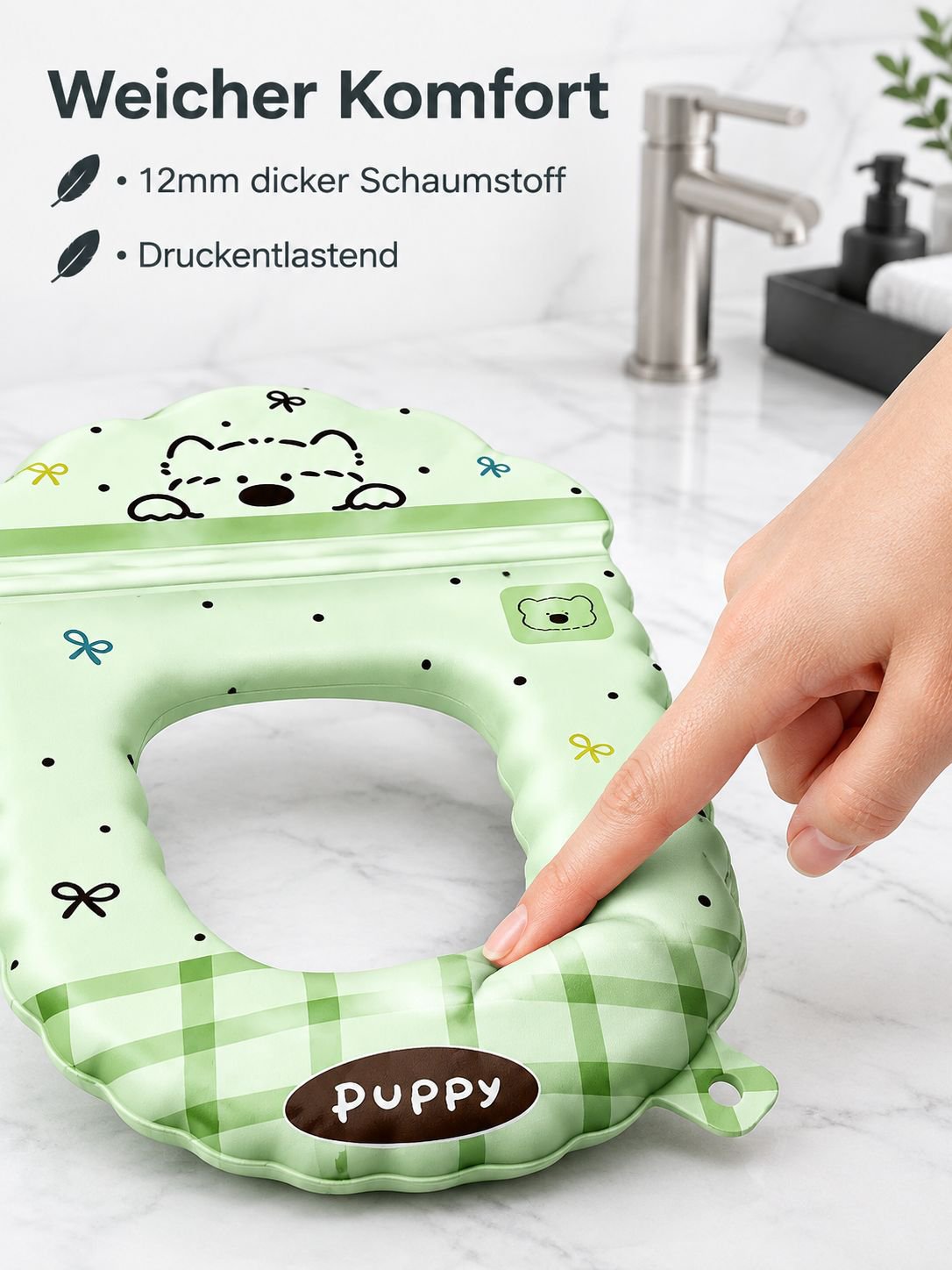 Bequeme Rückenlehne Toilettensitzauflage