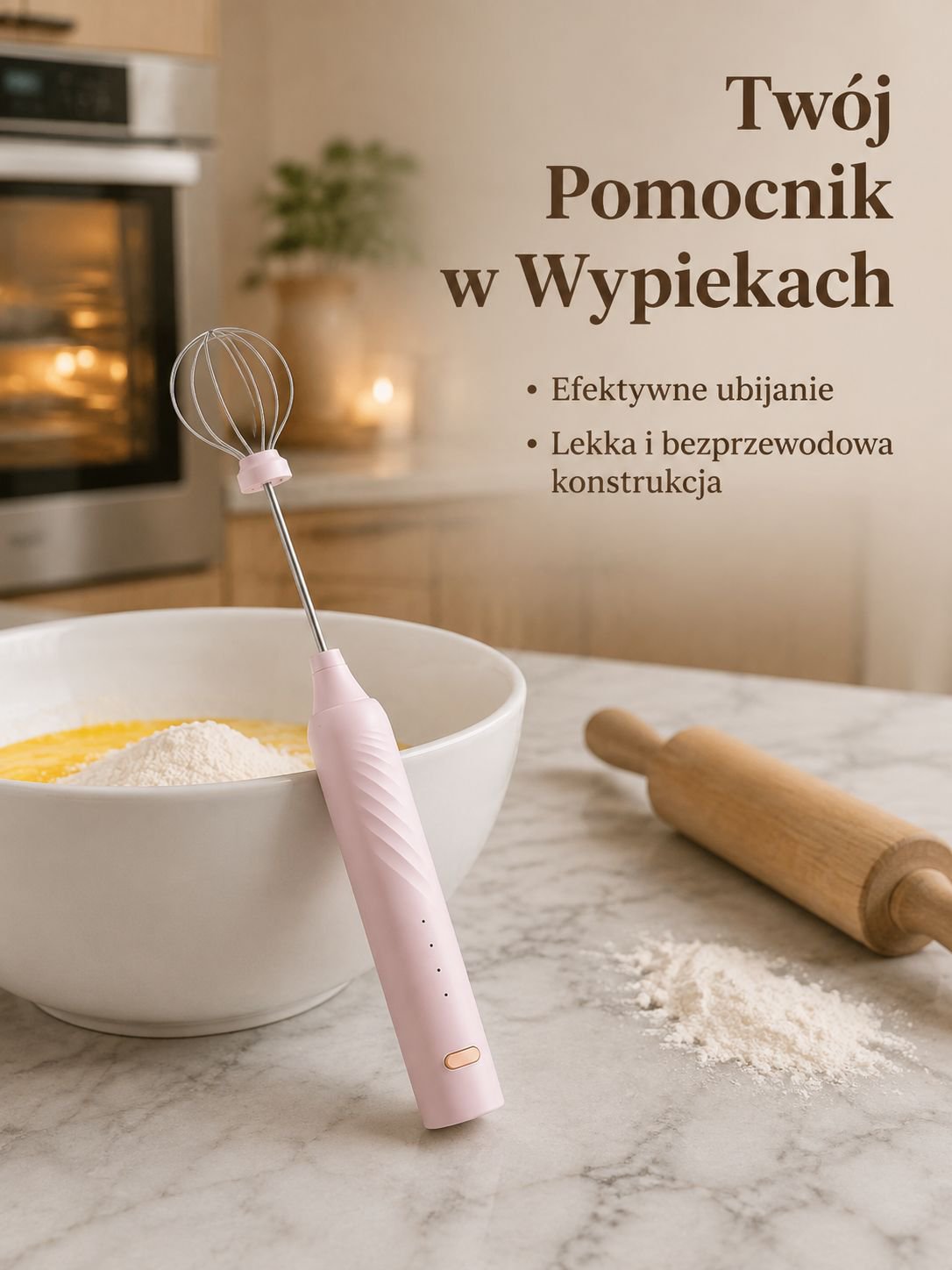 Wielofunkcyjna ubijaczka do jajek i spieniacz do mleka
