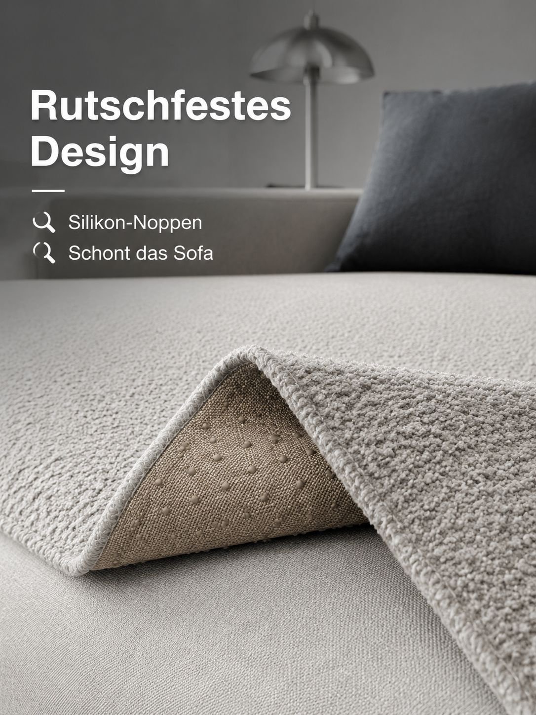 Ganzjährig nutzbare Sofaauflage in verschiedenen Farben