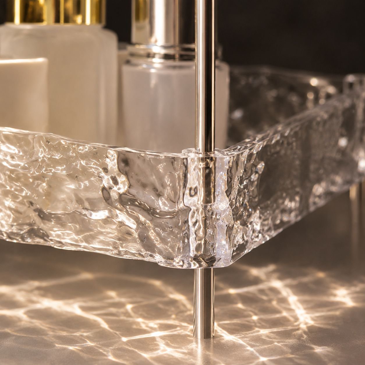 Elegant glacier design bathroom organizer box