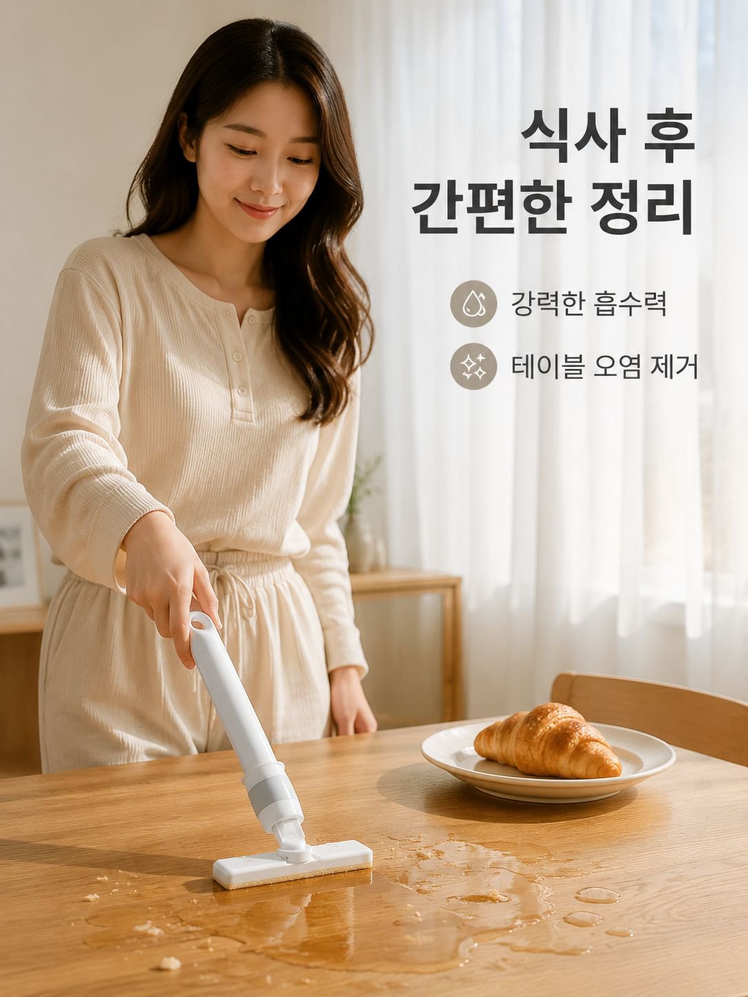 미니 손세탁은 게으른 사람이 작은 대걸레를 들고 있을 수 있다