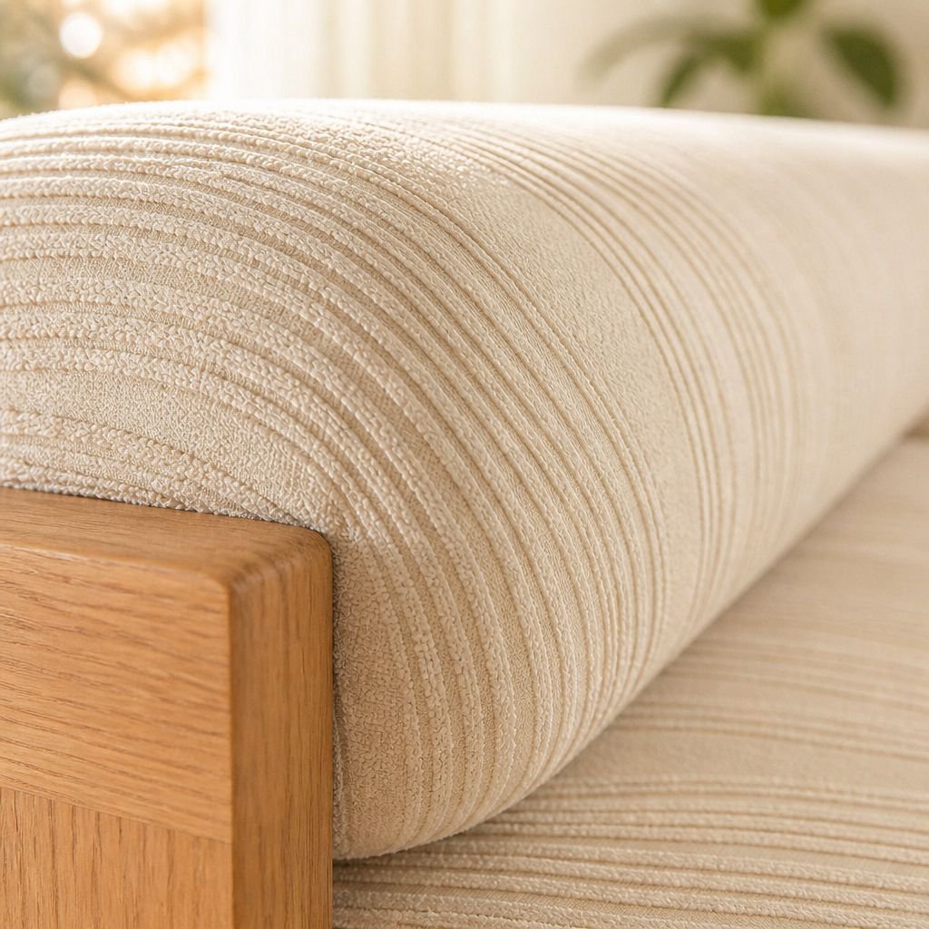 Universal stretch sofa cover in living room setting