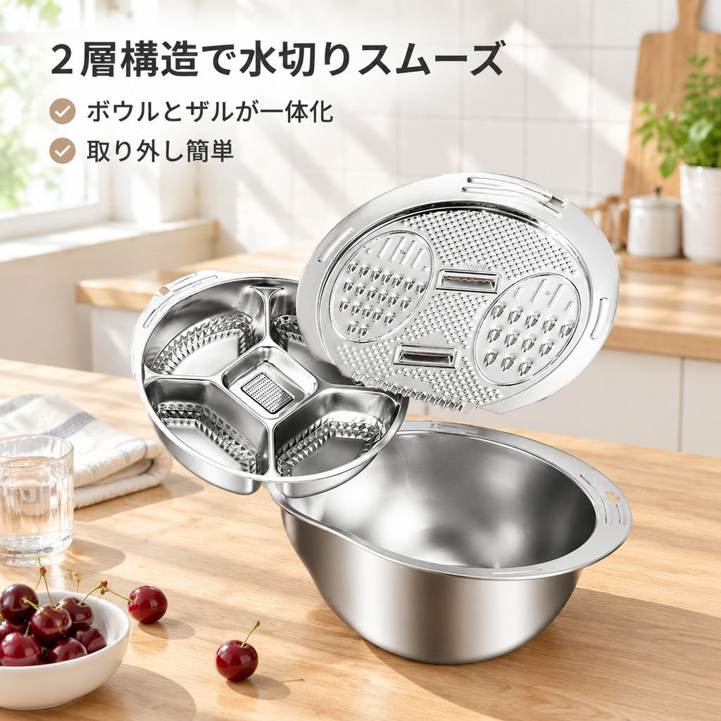 多機能家庭用水切りボウル
