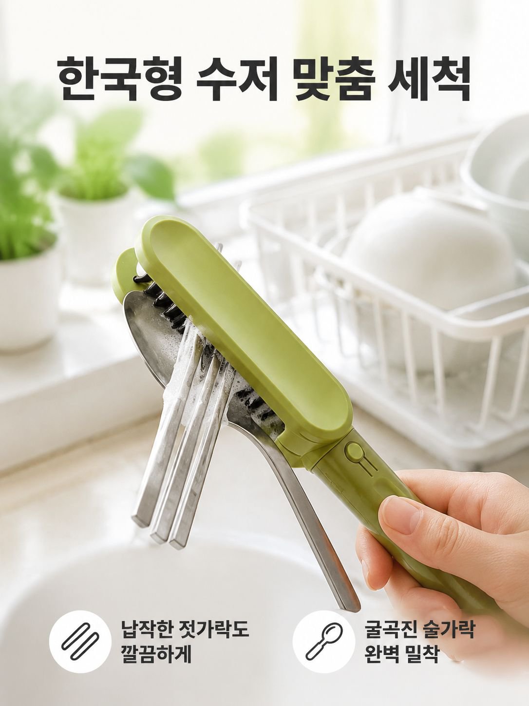 주방 칼 다용도 청소 브러시