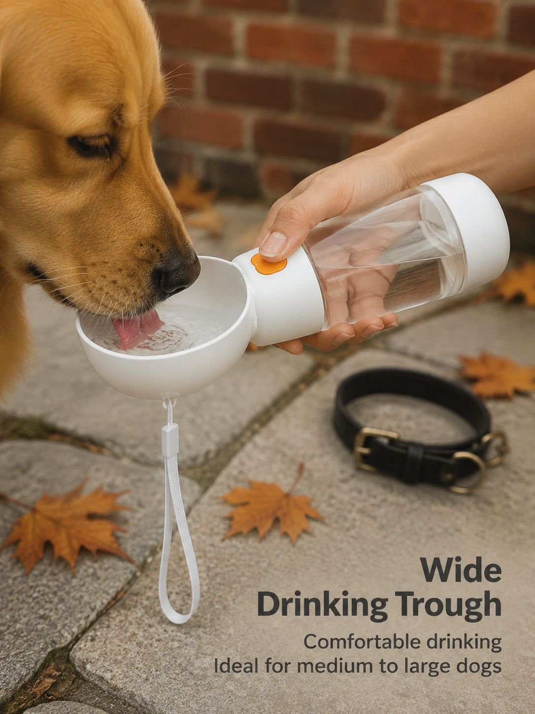 Dog walking water cup for convenient hydration on the go
