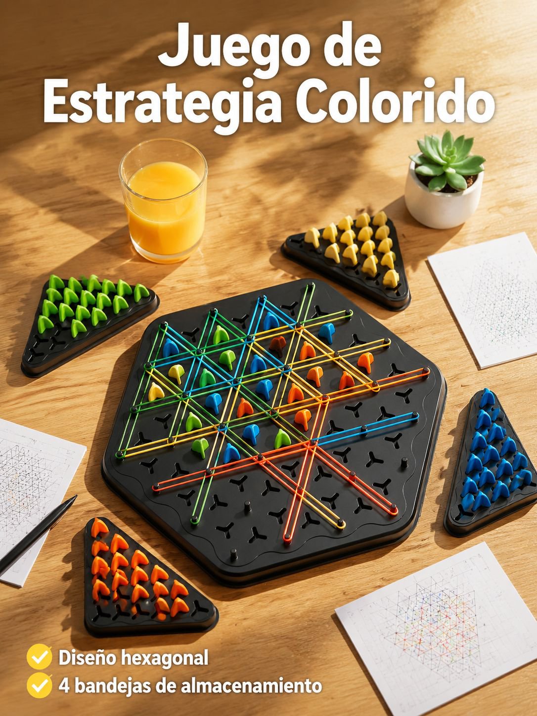 Juguete de Mesa con Bandas Elásticas