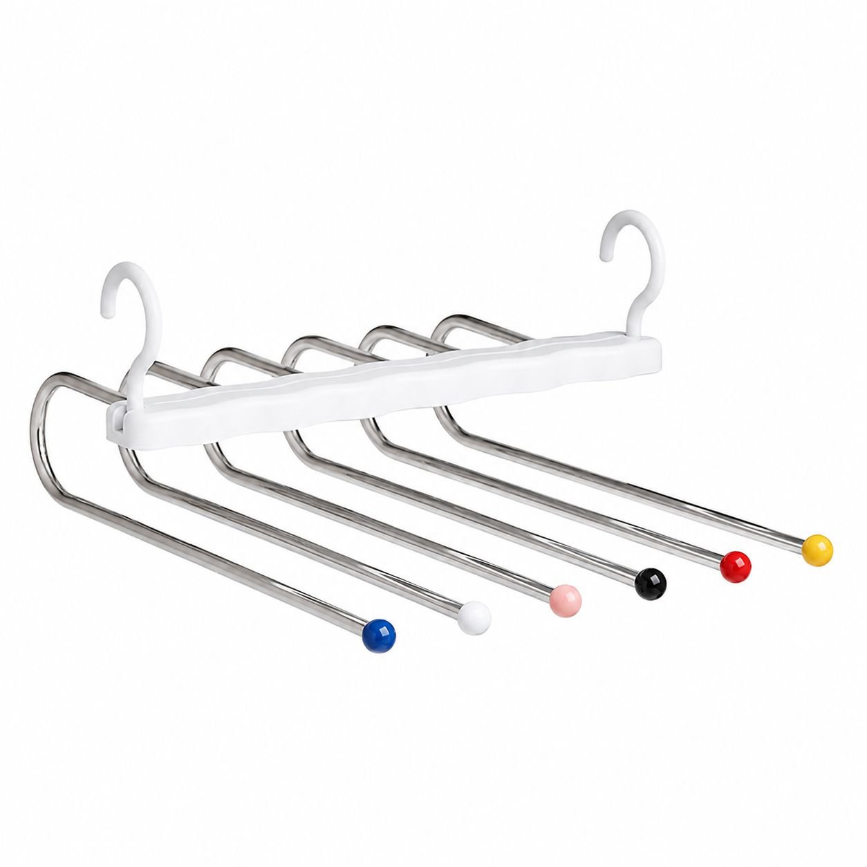 Foldable Pants Rack Multi-layer Non-slip Space-saving Closet Organizer