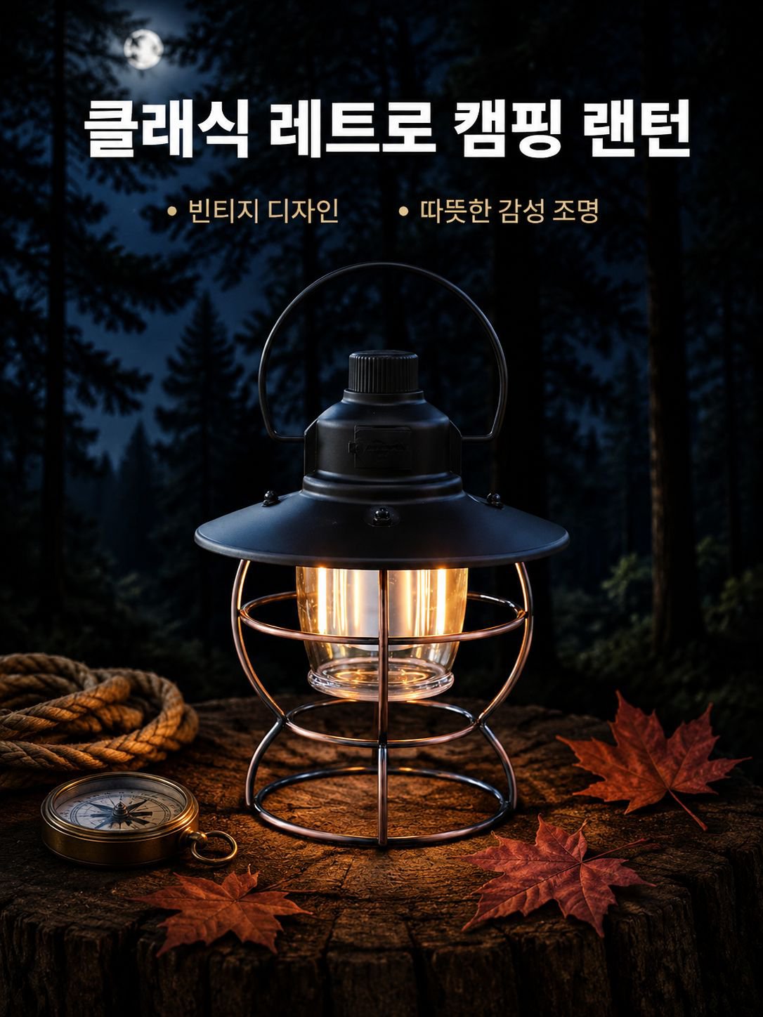 야외 캠핑용 레트로 랜턴