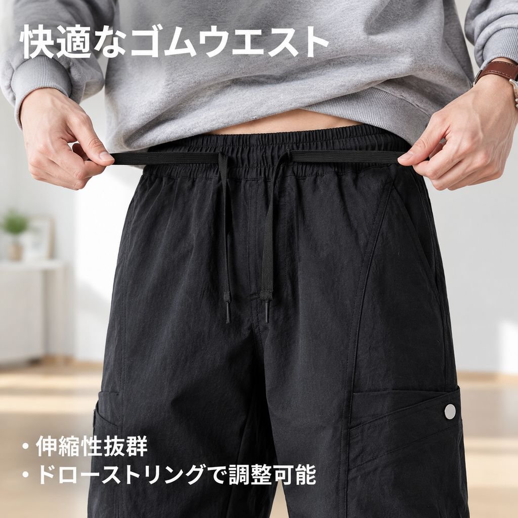 メンズブランドファッションアメリカンワークパンツ 春 ゆったりストレート 