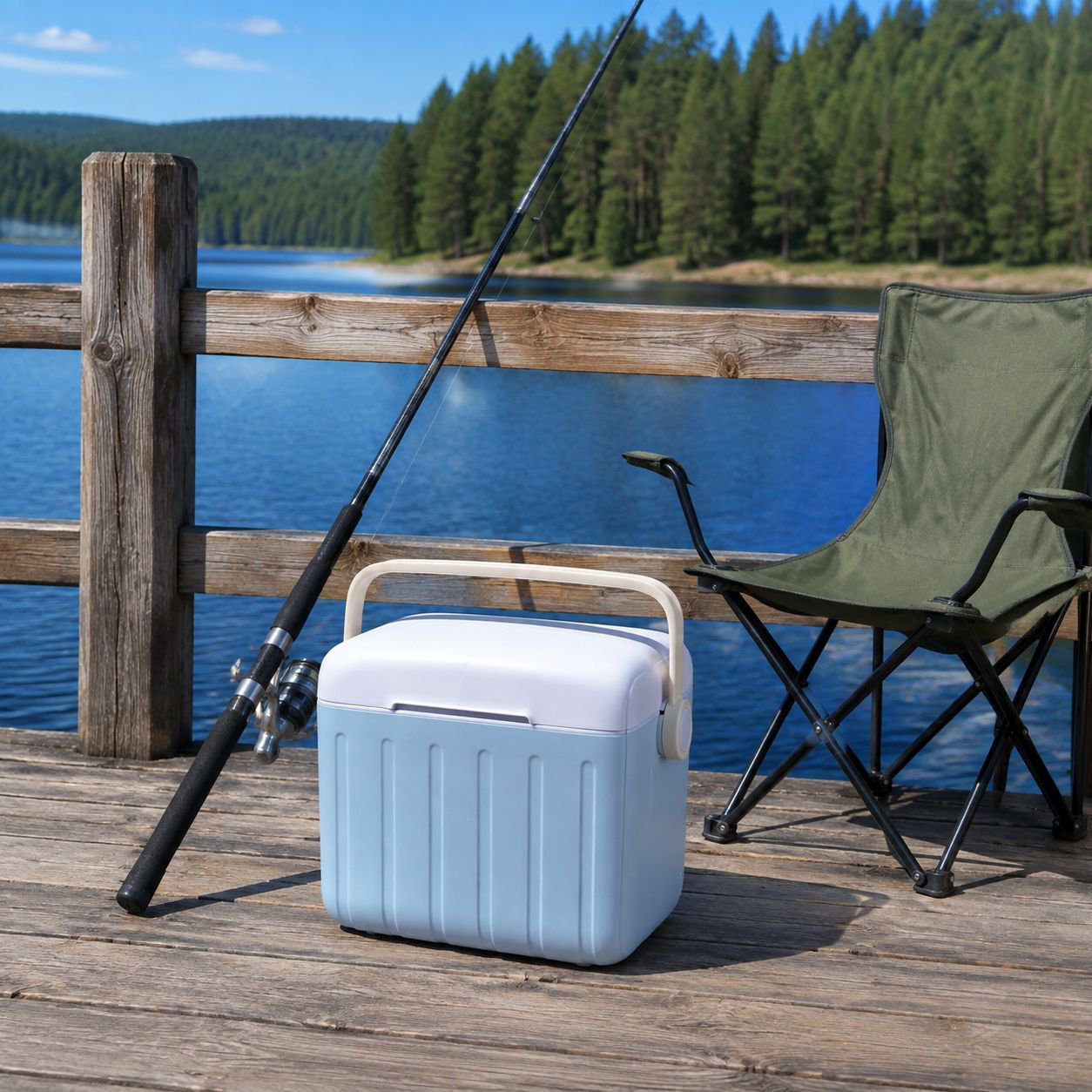 Spacious interior of car cooler box for family use