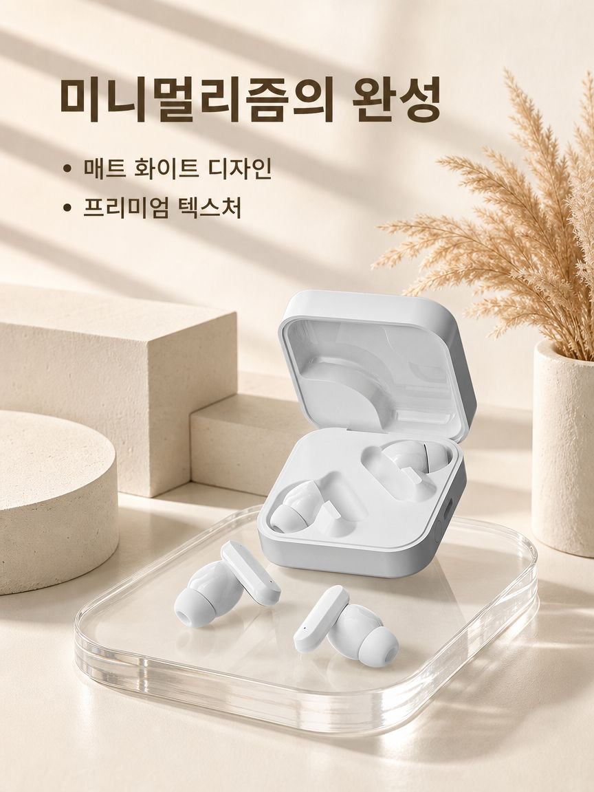 스마트 노이즈 캔슬링 무선 블루투스 이어폰 고음질