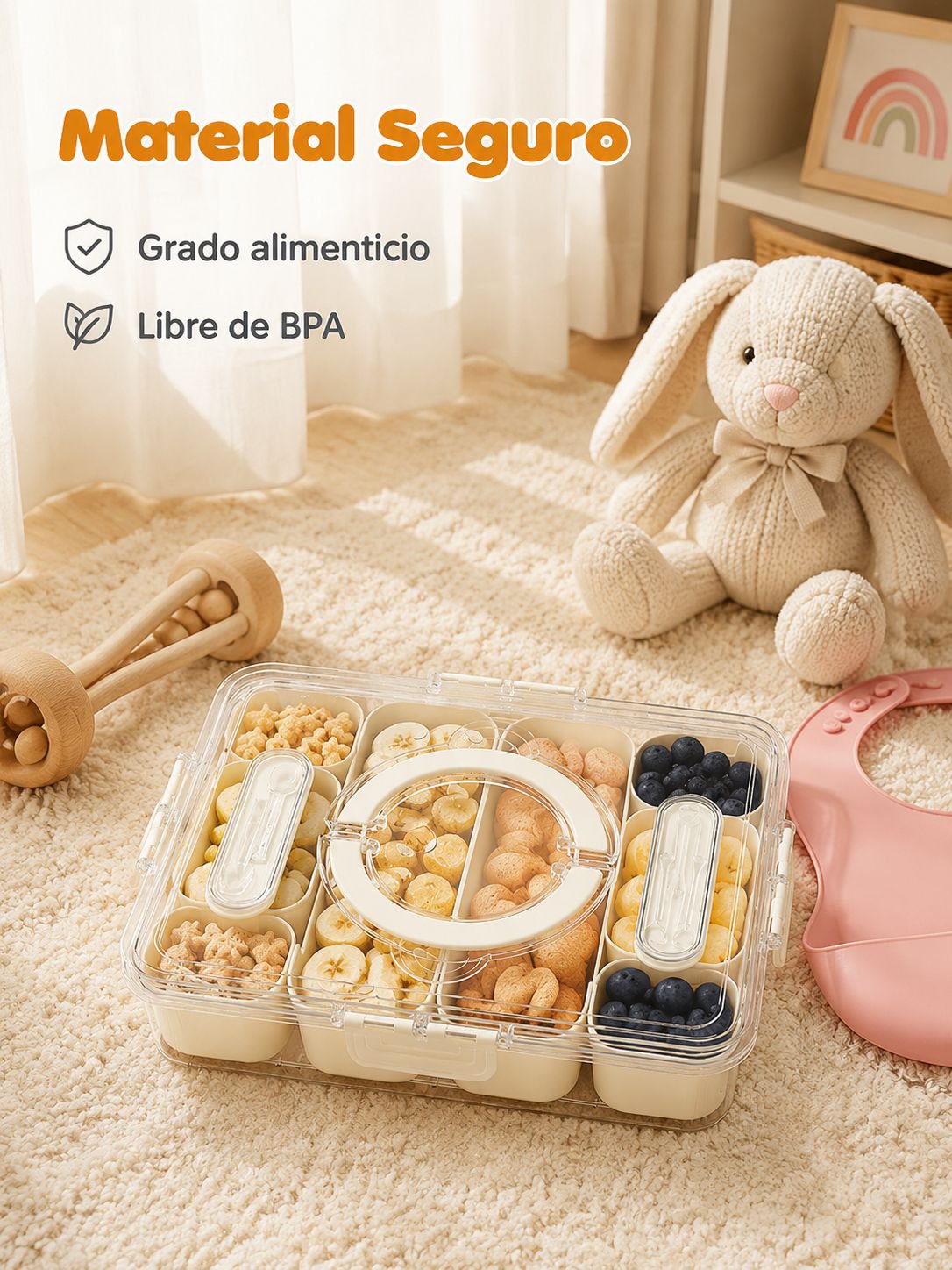 Caja de picnic multifuncional con cubiertos