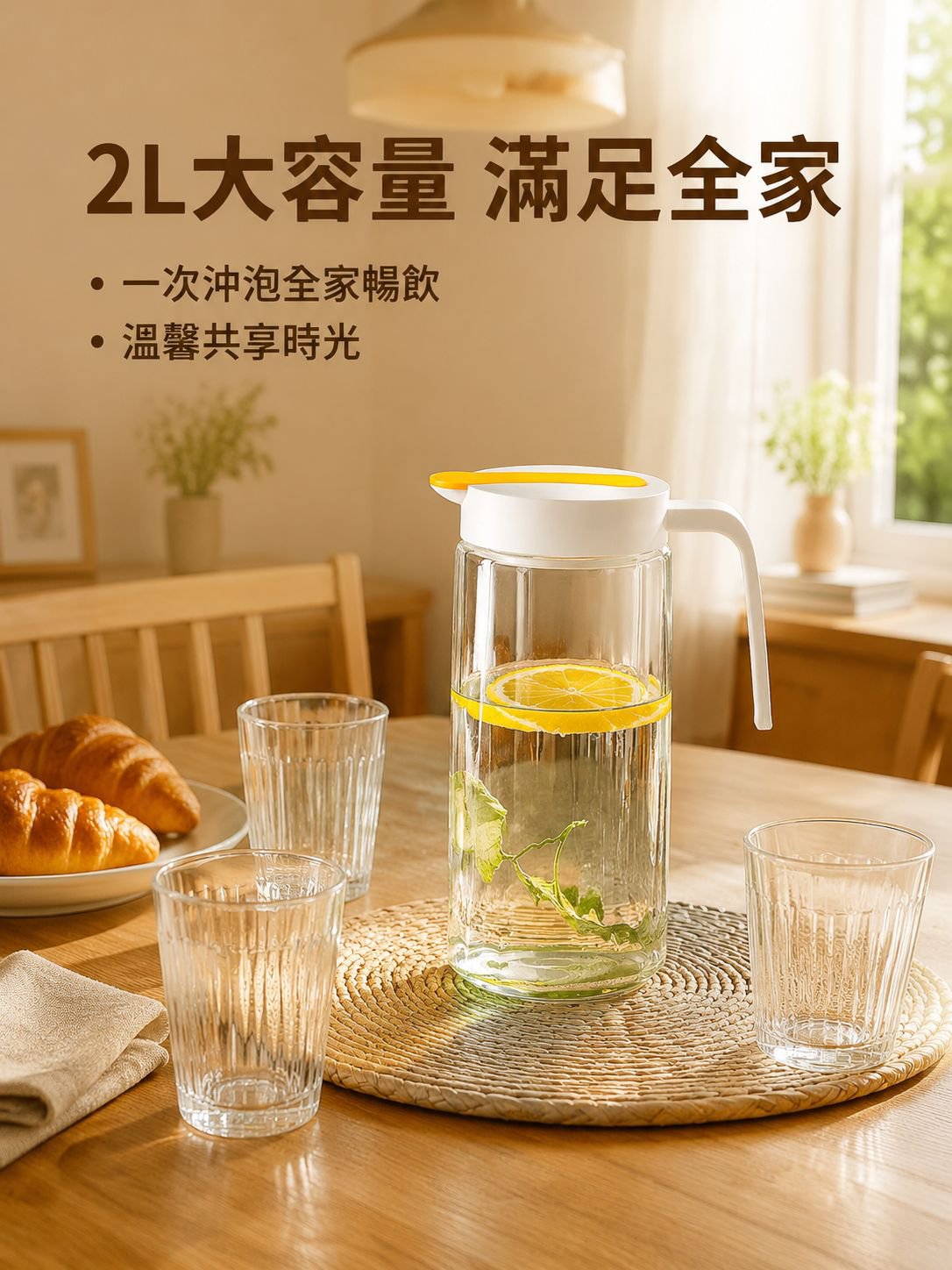 家用透明玻璃大容量冷壺