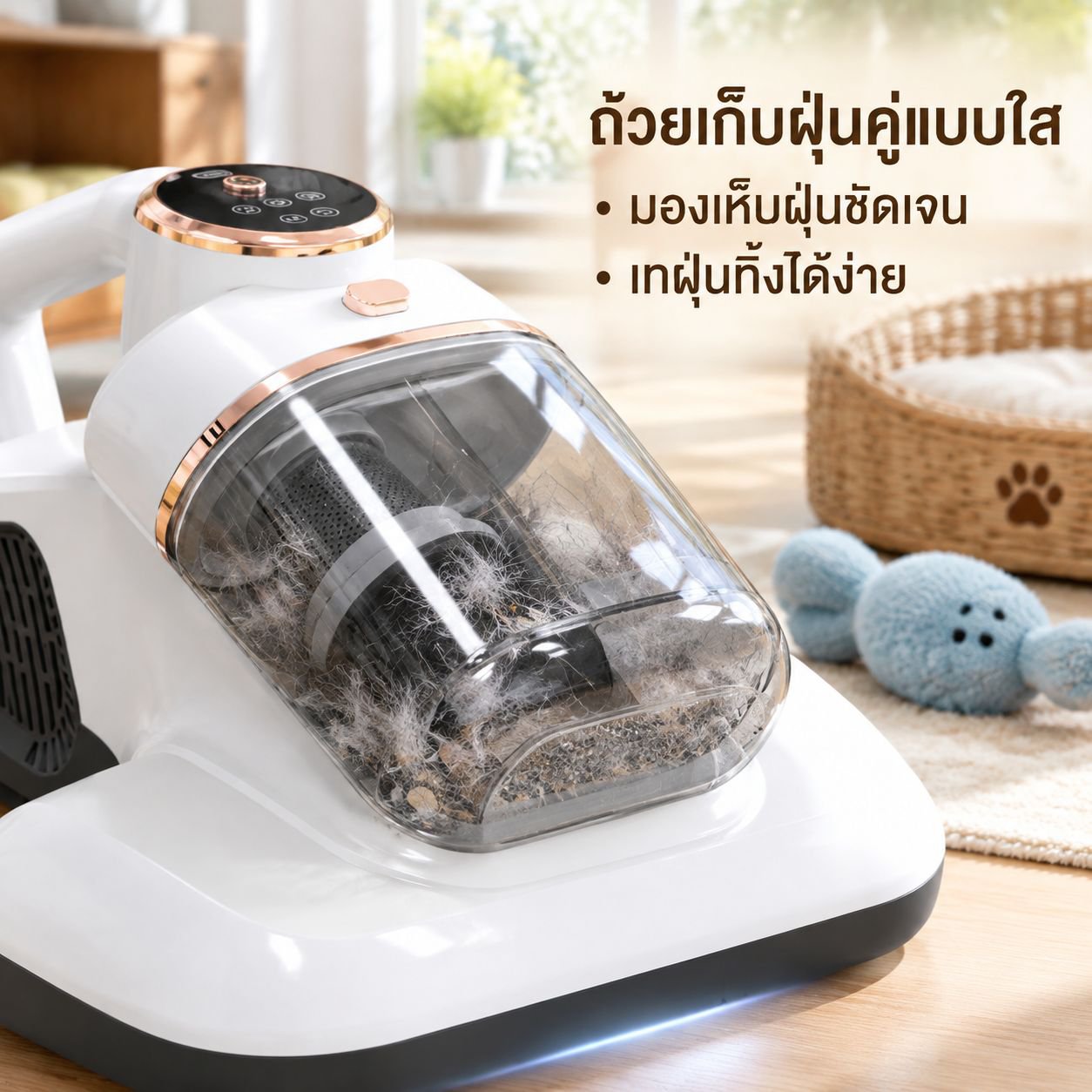 เครื่องดูดฝุ่นมือถือหัวคู่พลังแรง