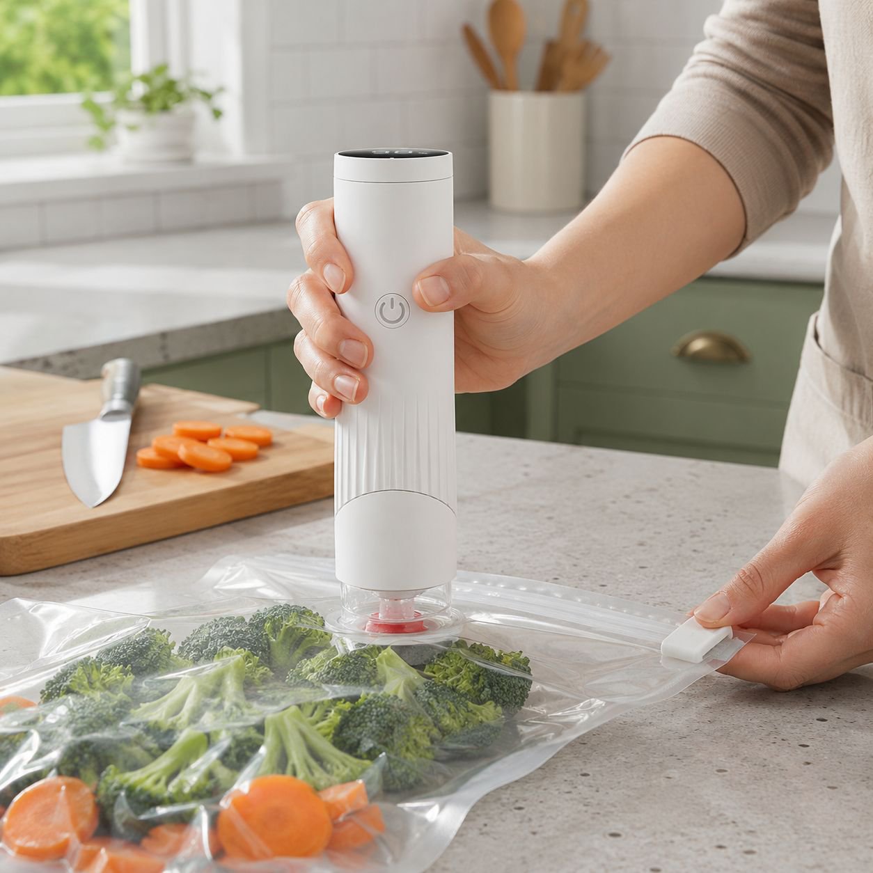 JMY Portable Electric Vacuum Pump for Food Storage and Preservation Bags