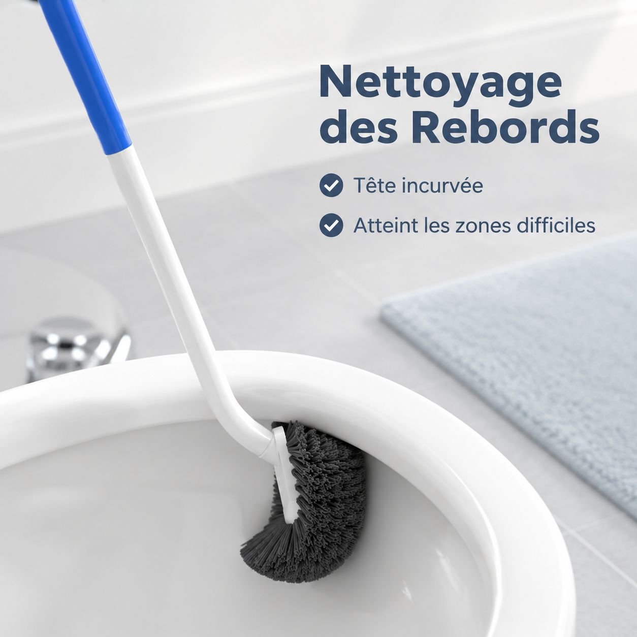 Brosse de toilette à long manche