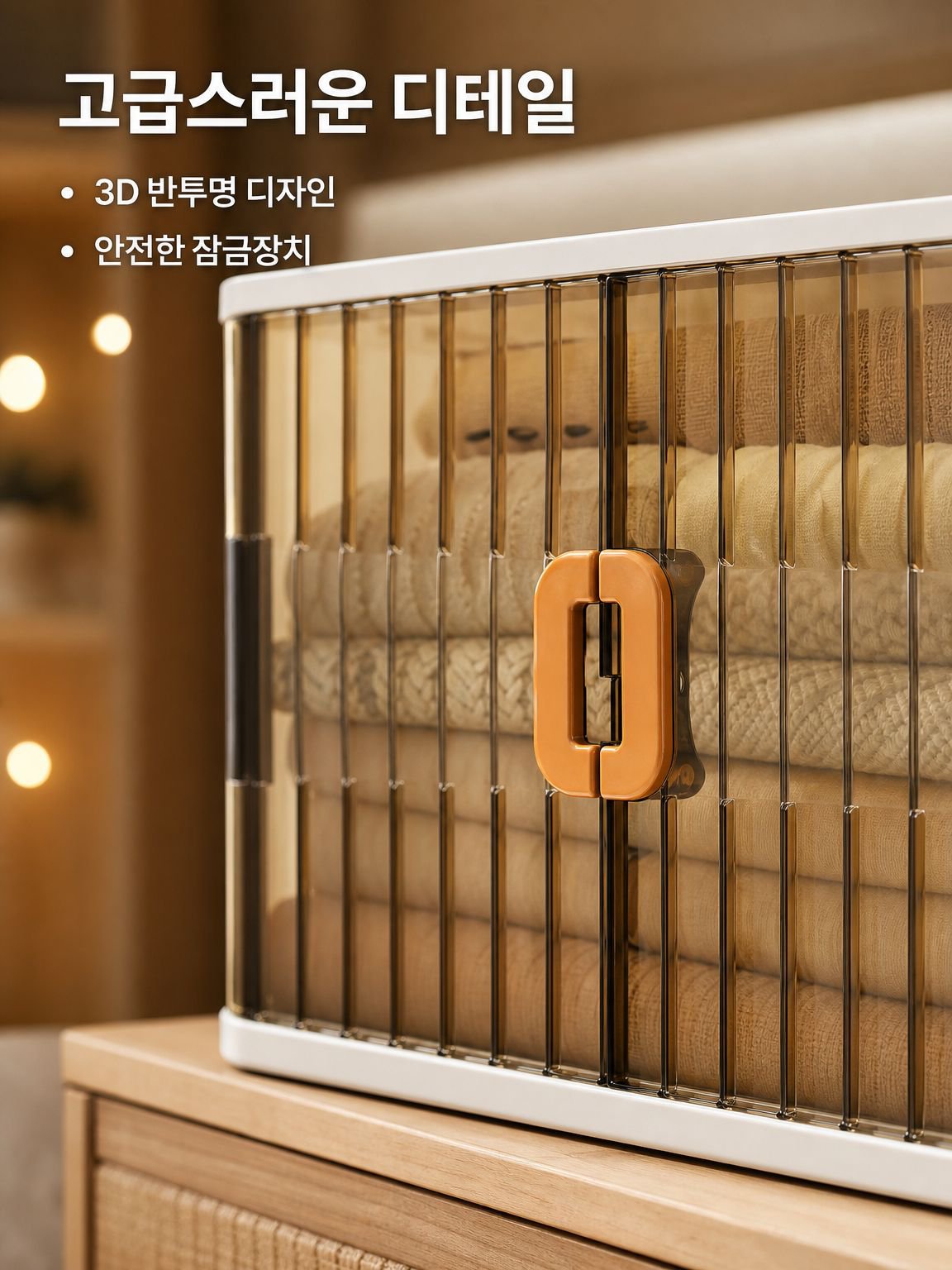 3D 투명 접이식 문 수납장