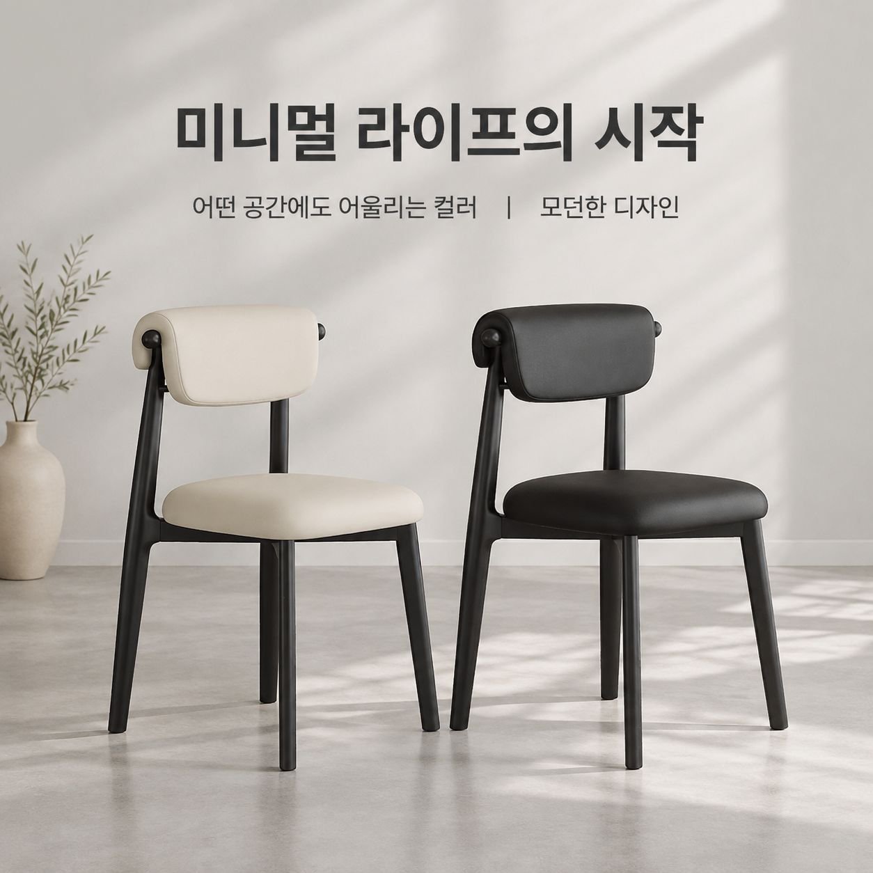 이탈리아 스타일 미니멀 '라이트 럭셔리' 등받이 의자