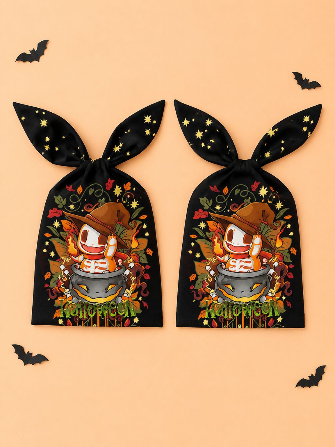 Halloween Süßigkeitenbeutel mit gruseligem Motiv für Kinder