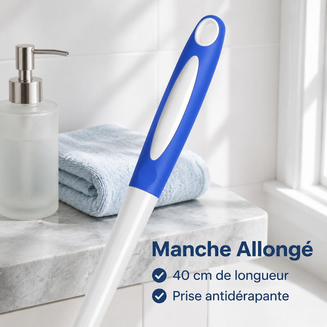 Nouvelle brosse de toilette sans angle mort pour la maison