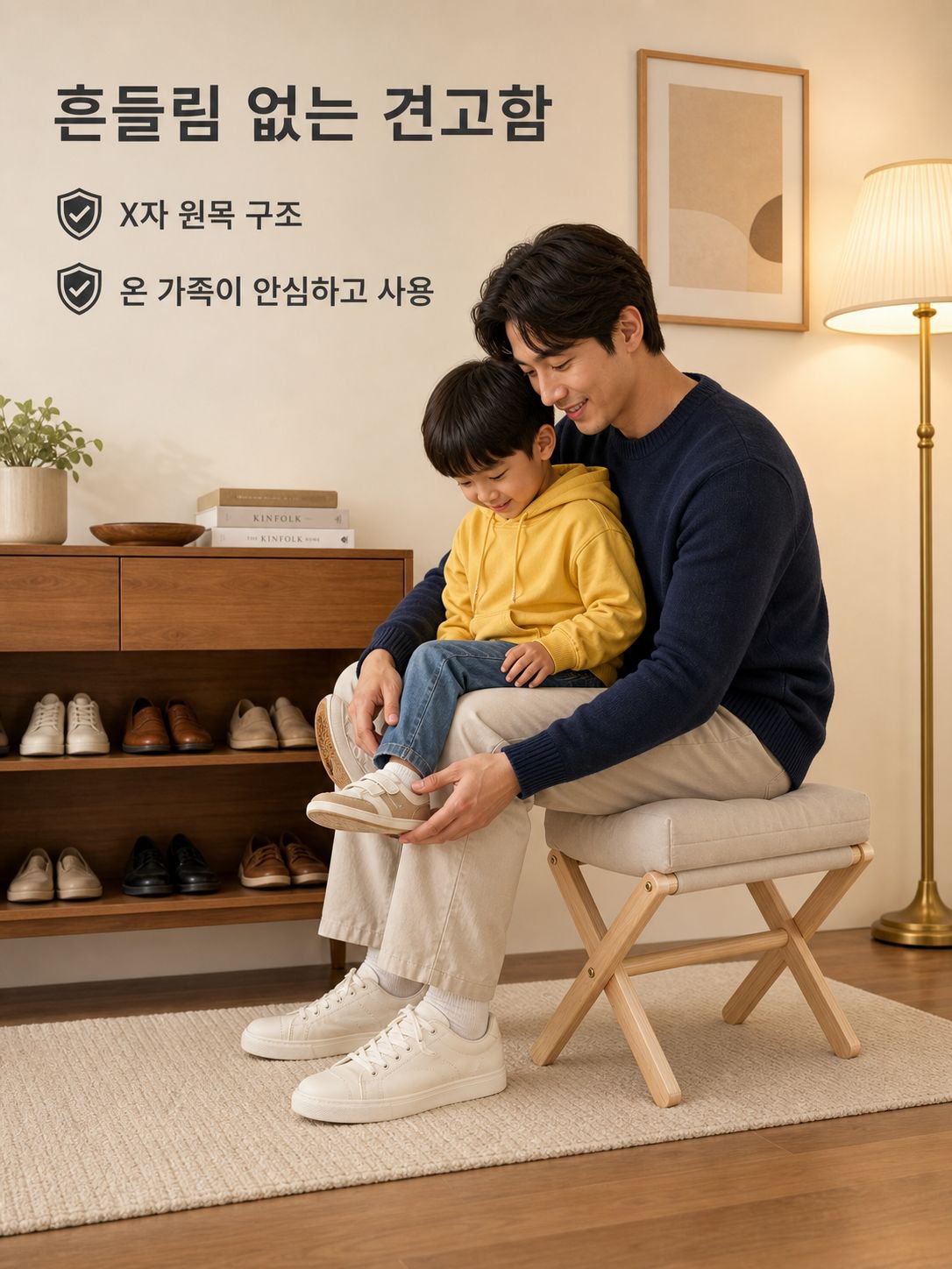 원목 신발 갈아입기용 의자