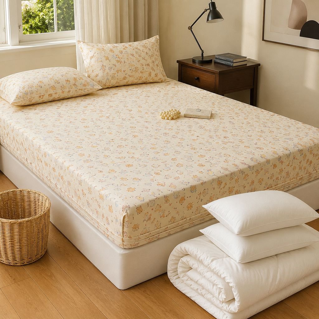 Close-up of lightweight and comfortable bed sheet