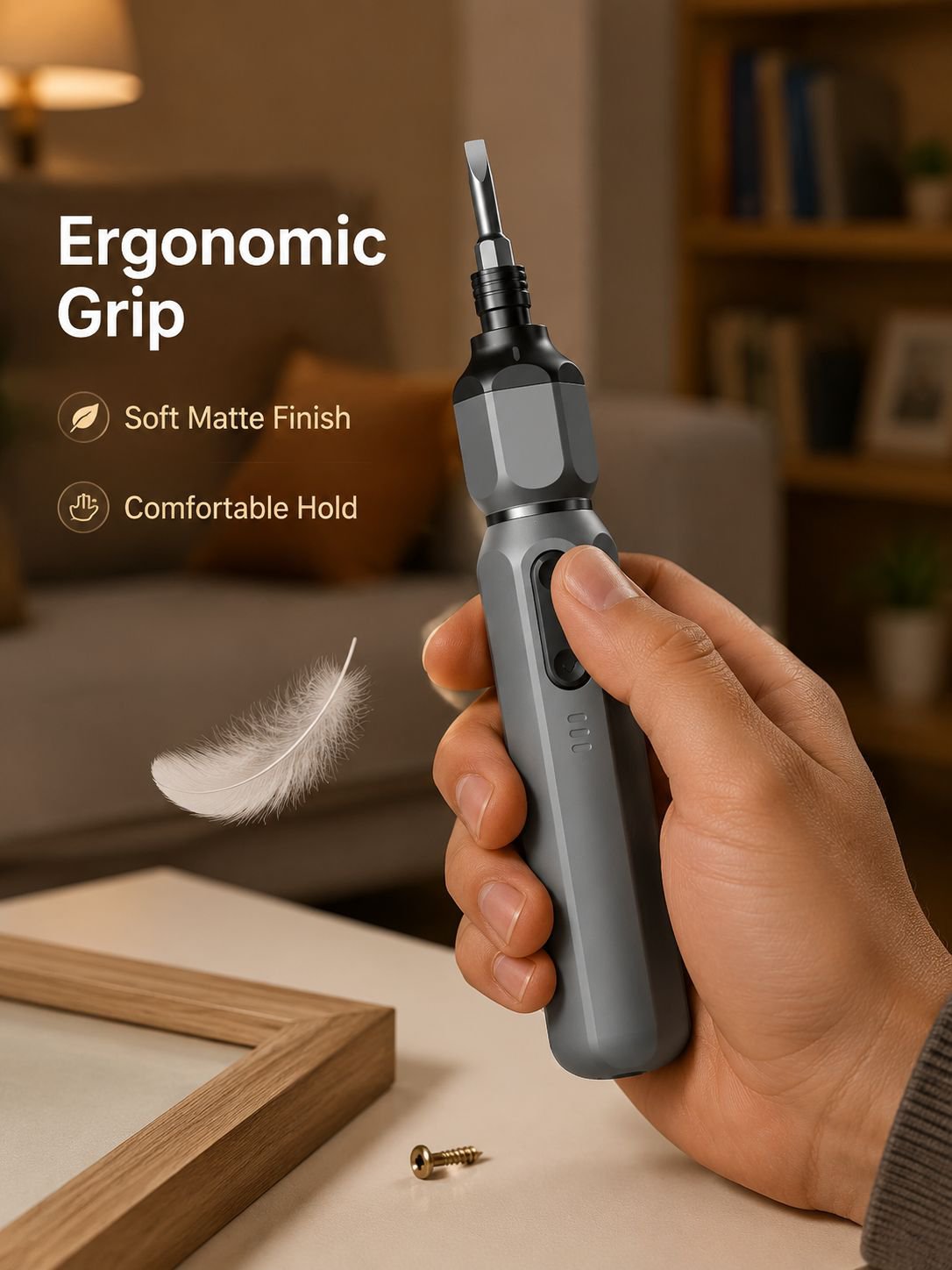 One-Piece High Torque Electric Screwdriver Set for Household Use