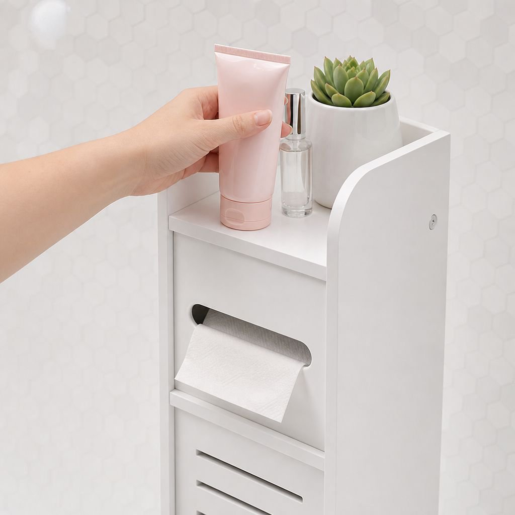 Multi-layer bathroom storage shelf