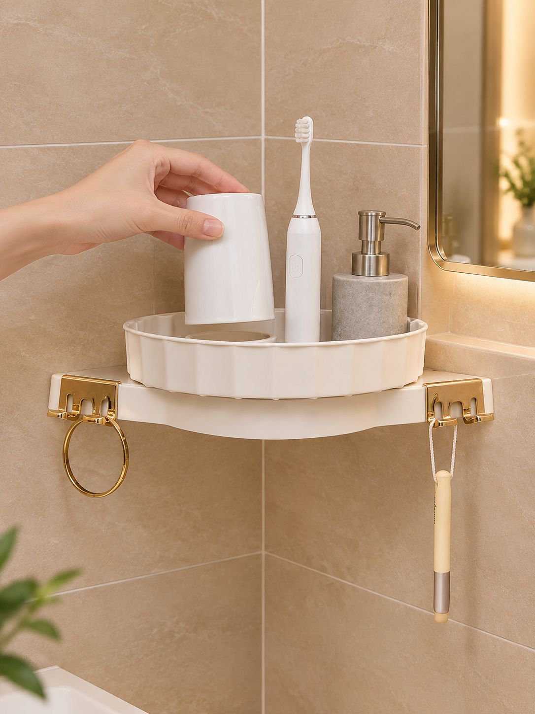 Waschbecken Organizer als platzsparendes Regal
