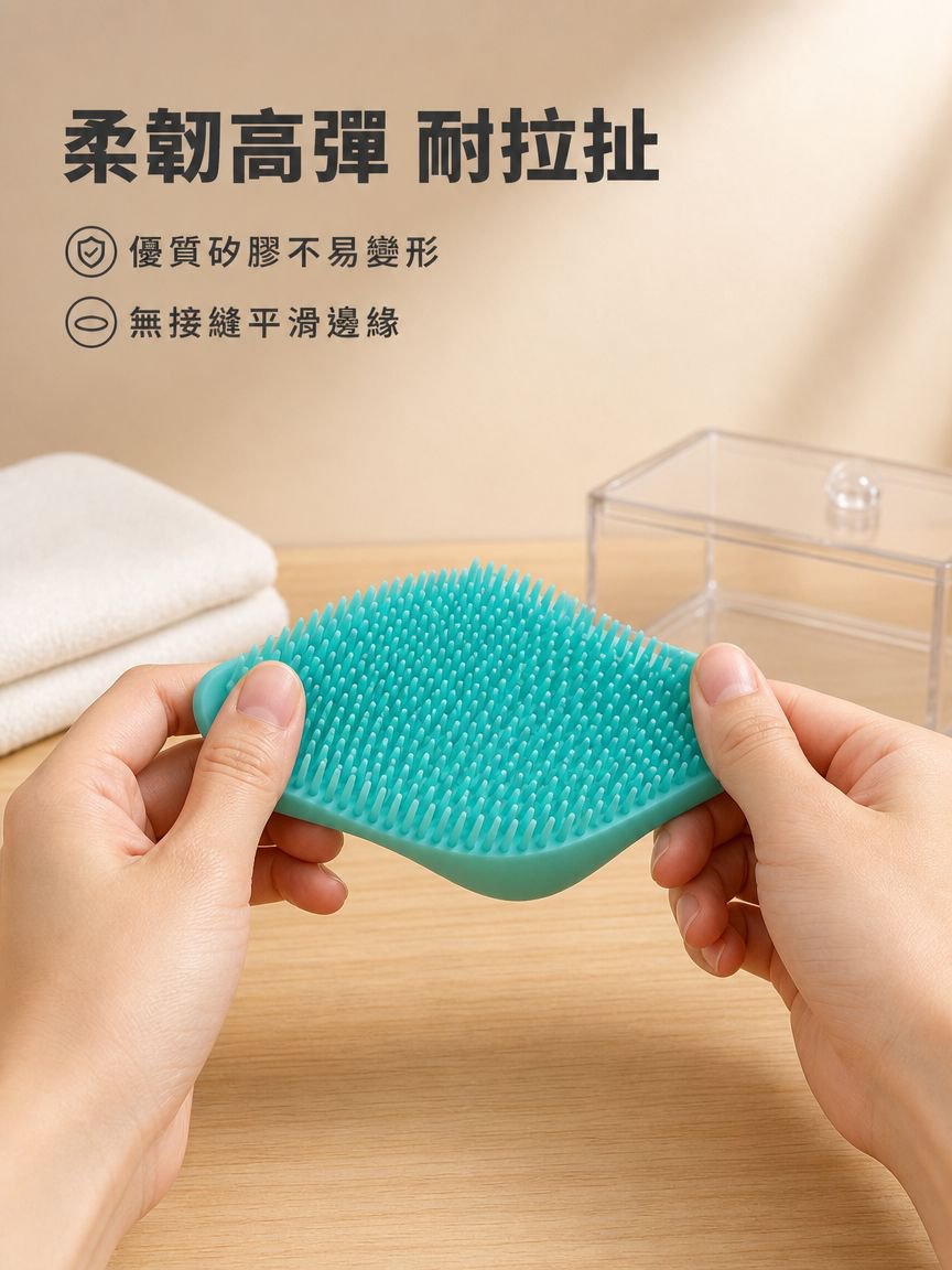 寵物洗澡矽膠刷按摩清潔