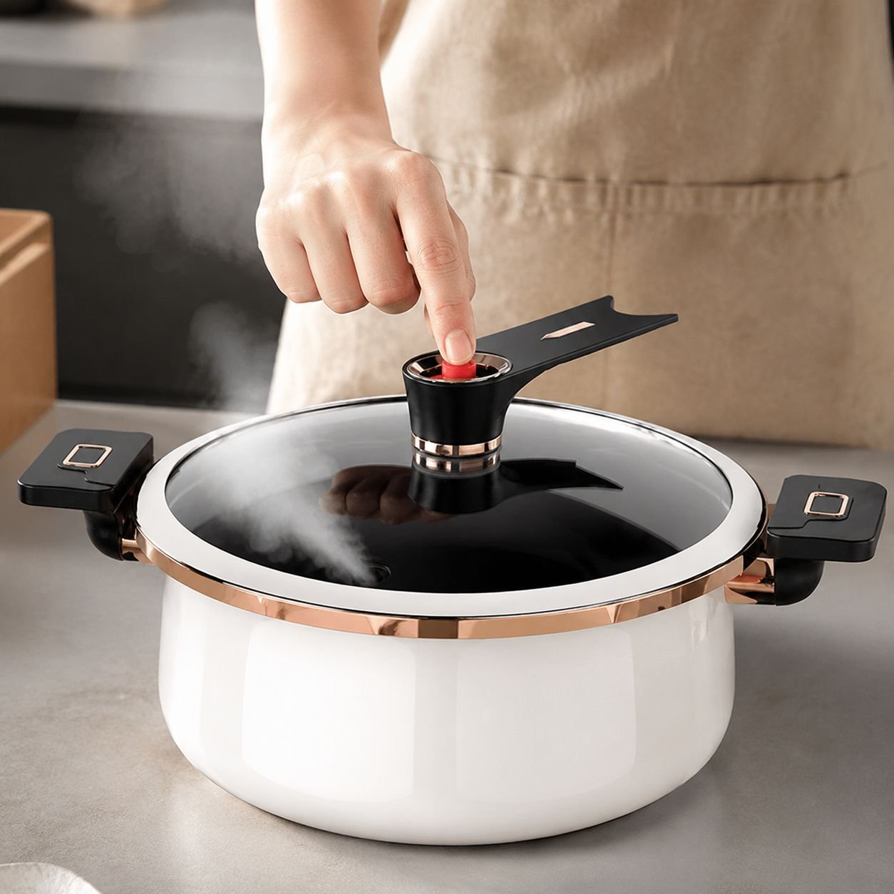 Multi-functional Ceramic Enamel Micro-pressure Pot