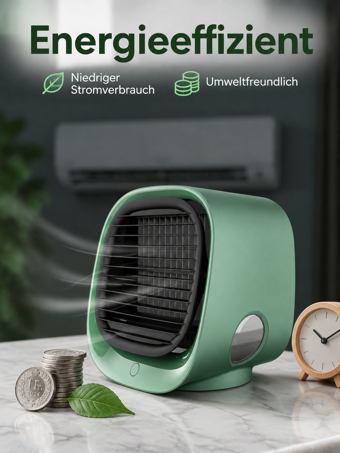 Mini-Luftkühler mit USB-Anschluss für flexible Nutzung