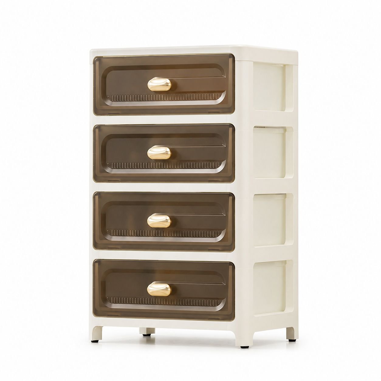 Wide Multi-tier Plastic Storage Organizer with Wheels