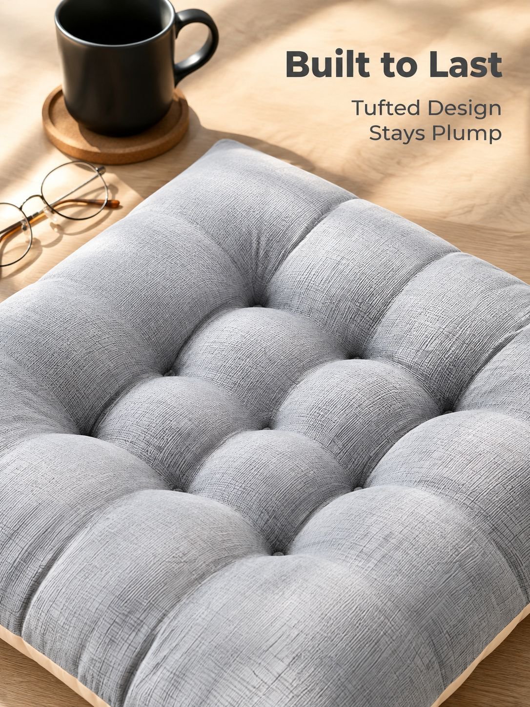 Cotton and Linen Thickened Seat Cushion