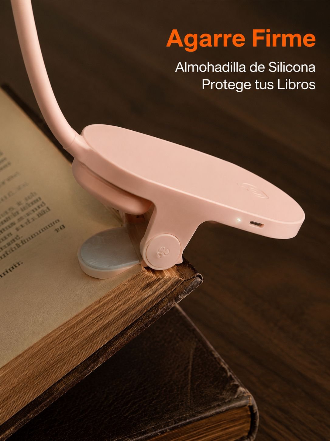 Lámpara de lectura inalámbrica con clip