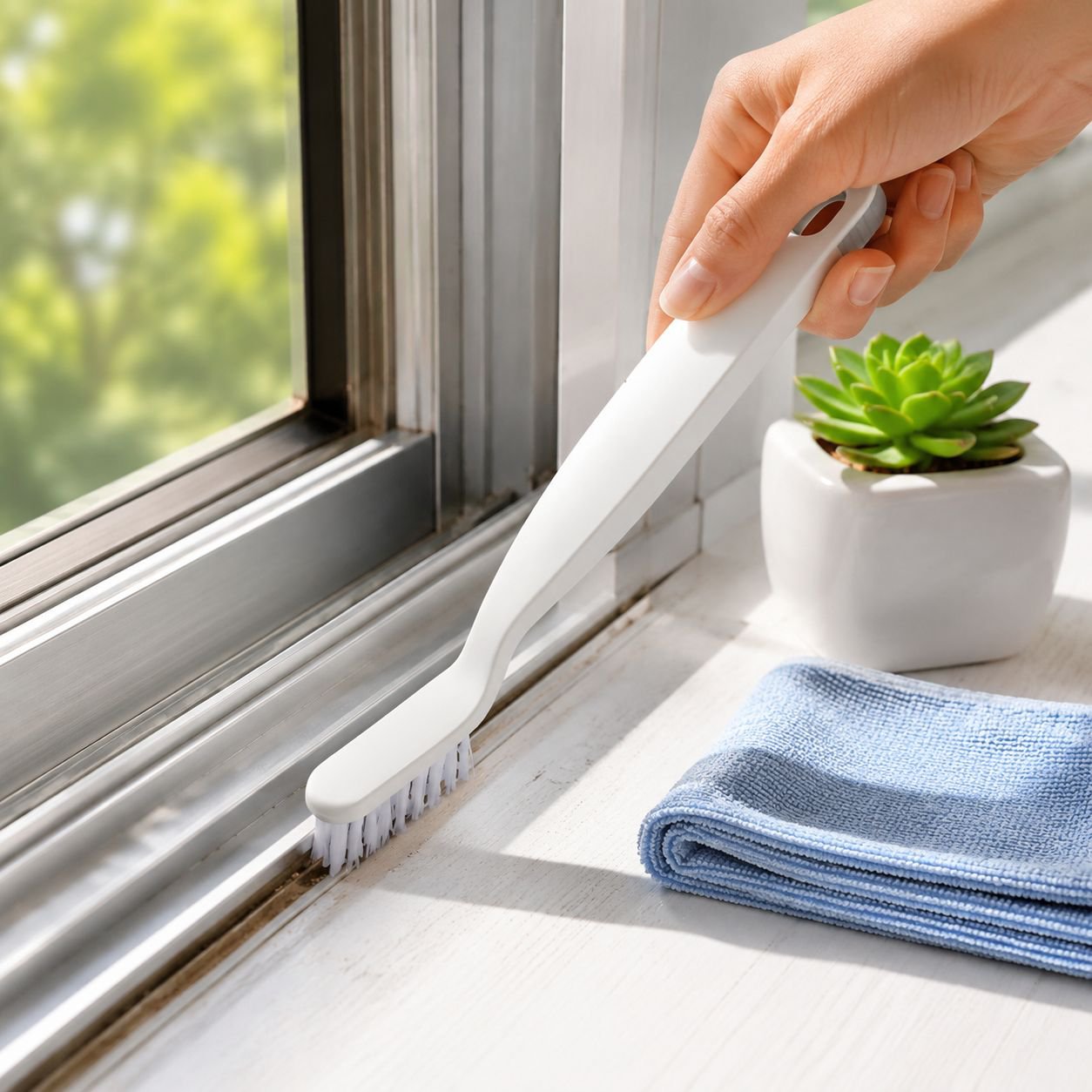 Efficient grout cleaner for bathroom tiles