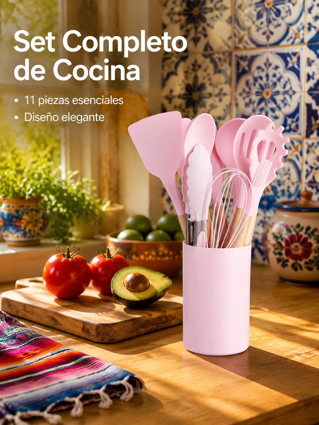Set de utensilios de cocina de silicon