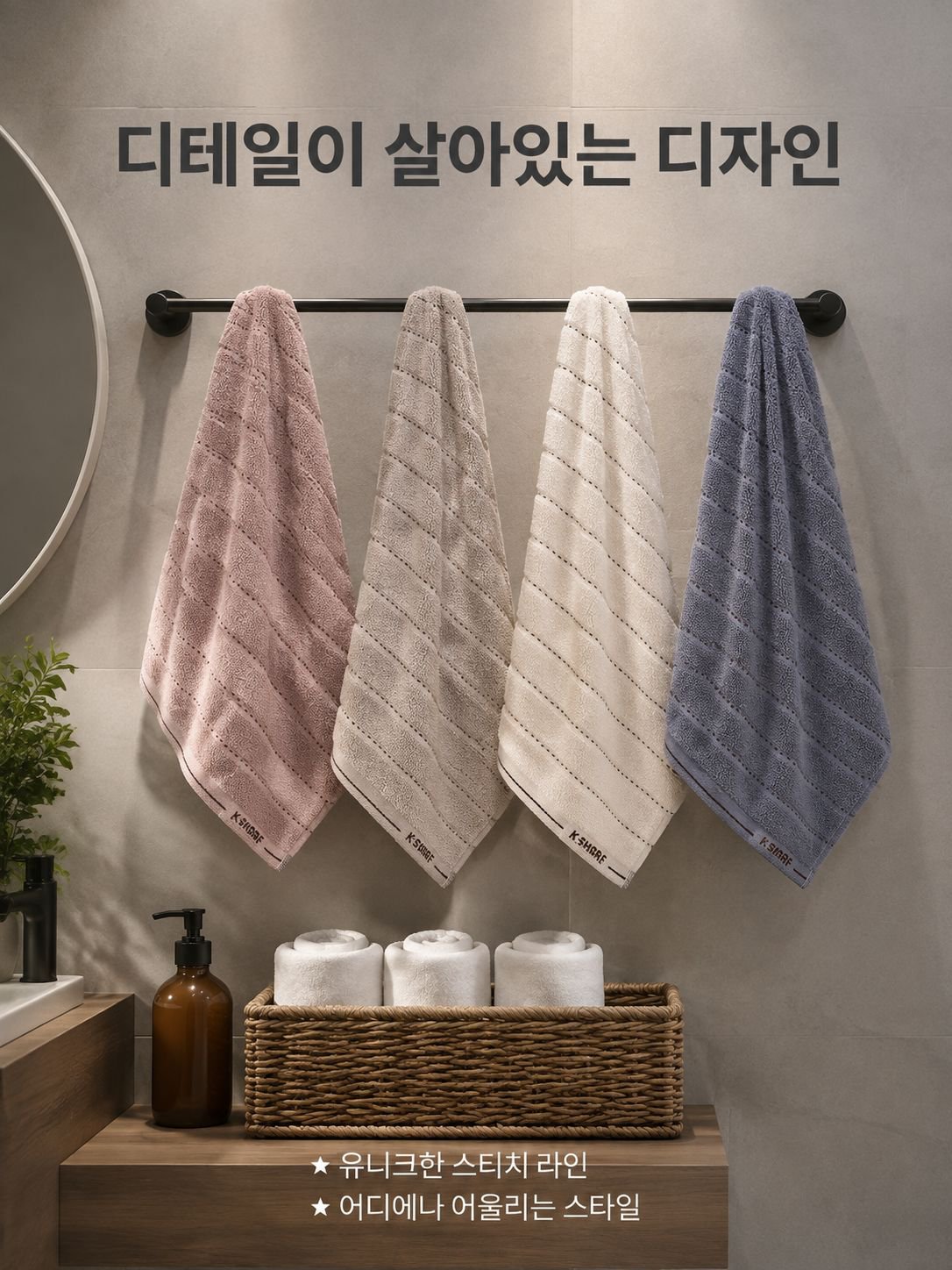 가정용 순면 도톰하고 부드러운 타월