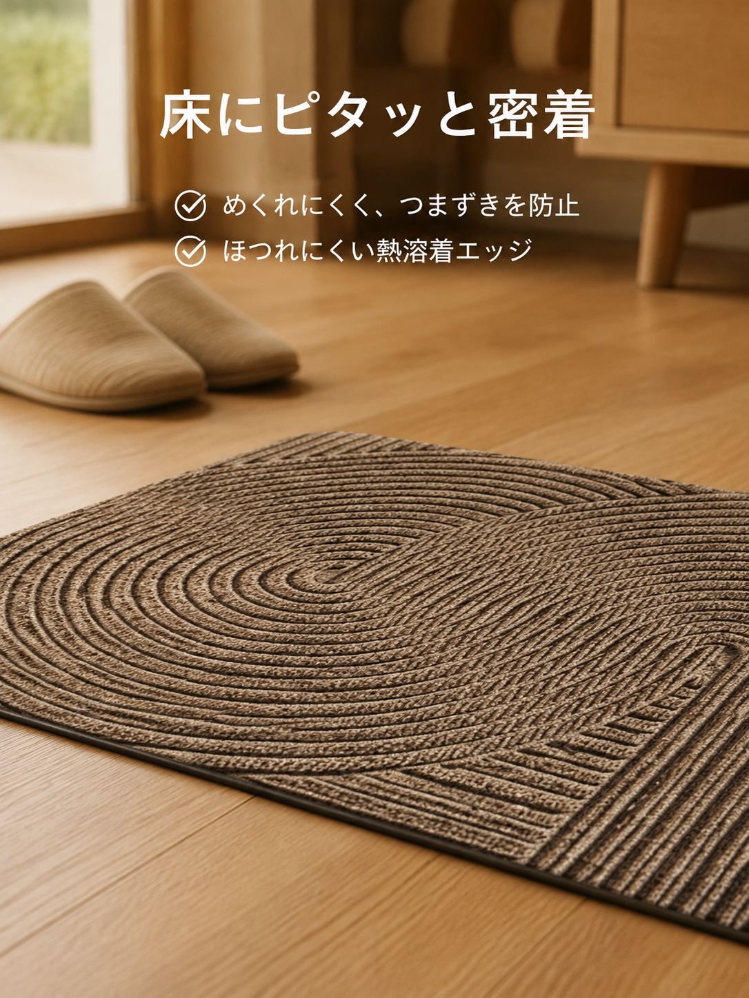 滑り止め加工されたフロアマット