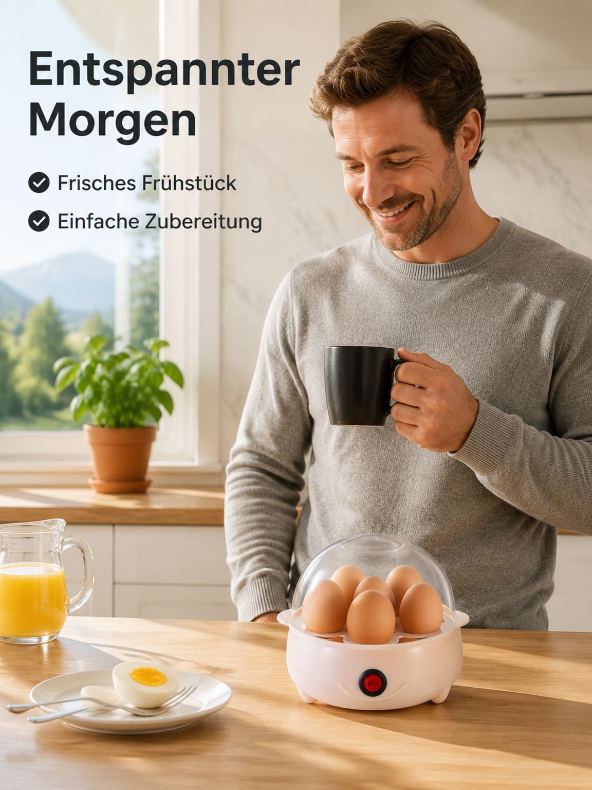 Dampfgargerät für Eierpudding – Haushaltsgerät