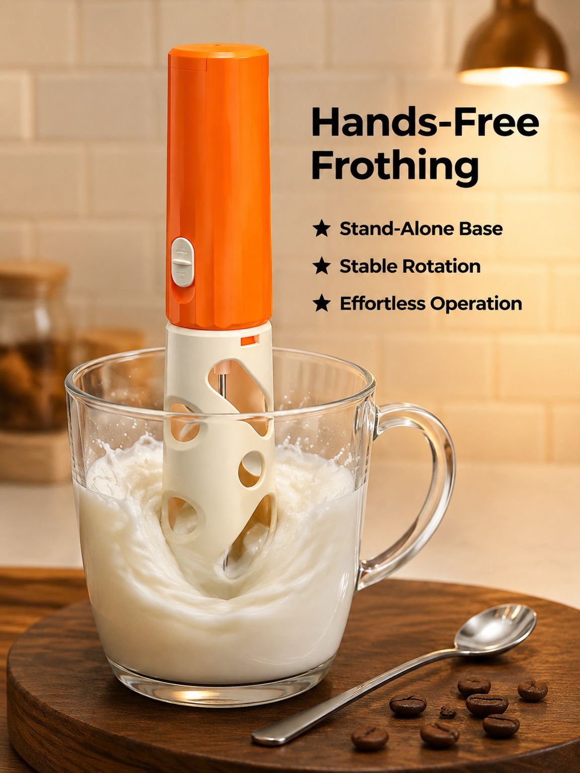 New electric coffee frother/milk frother/stirrer for home use, hands-free milk frother/stirrer.