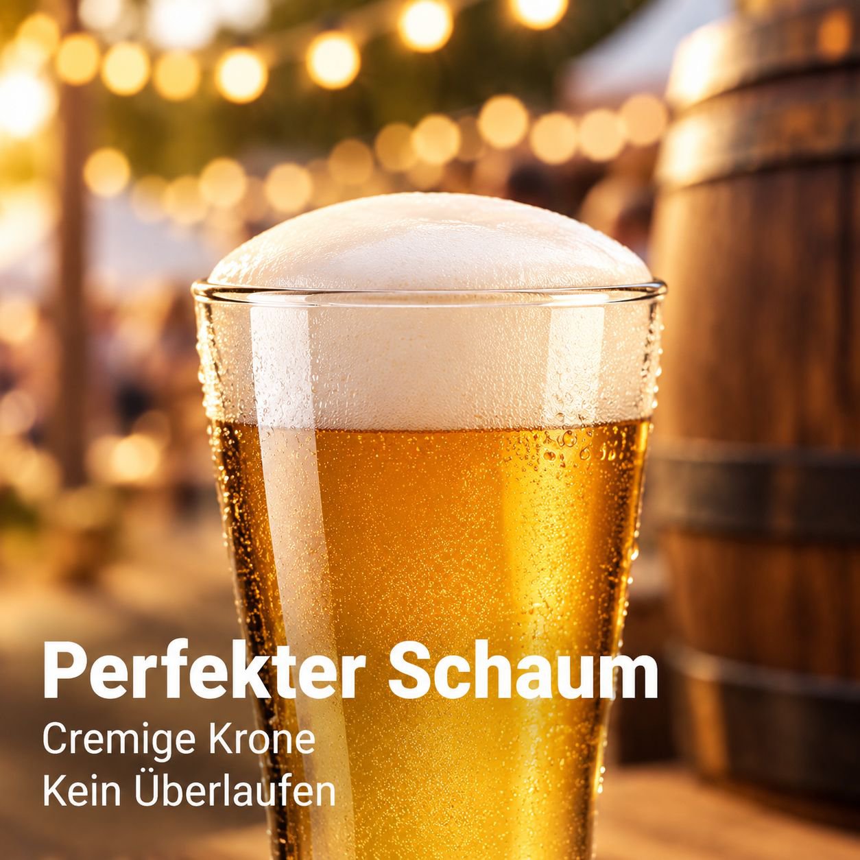 Dickwandiger Bierkrug aus Glas mit großem Fassungsvermögen