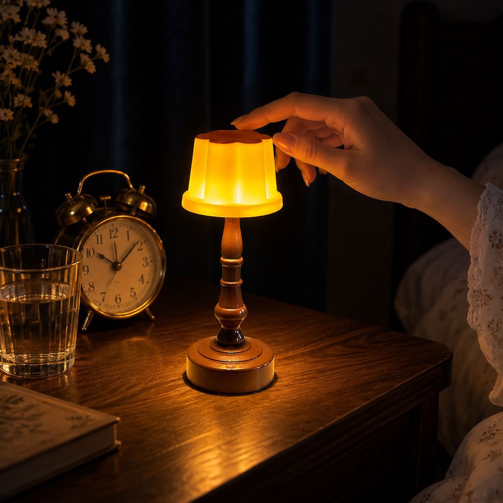 Lámpara de noche para dormitorio, regalo de cumpleaños para mujer