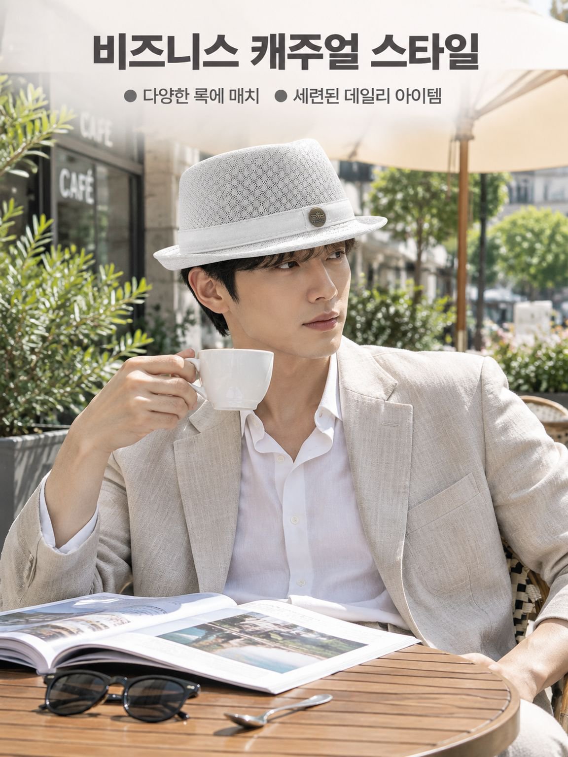 봄/여름용 남성용 영국식 접이식 모자