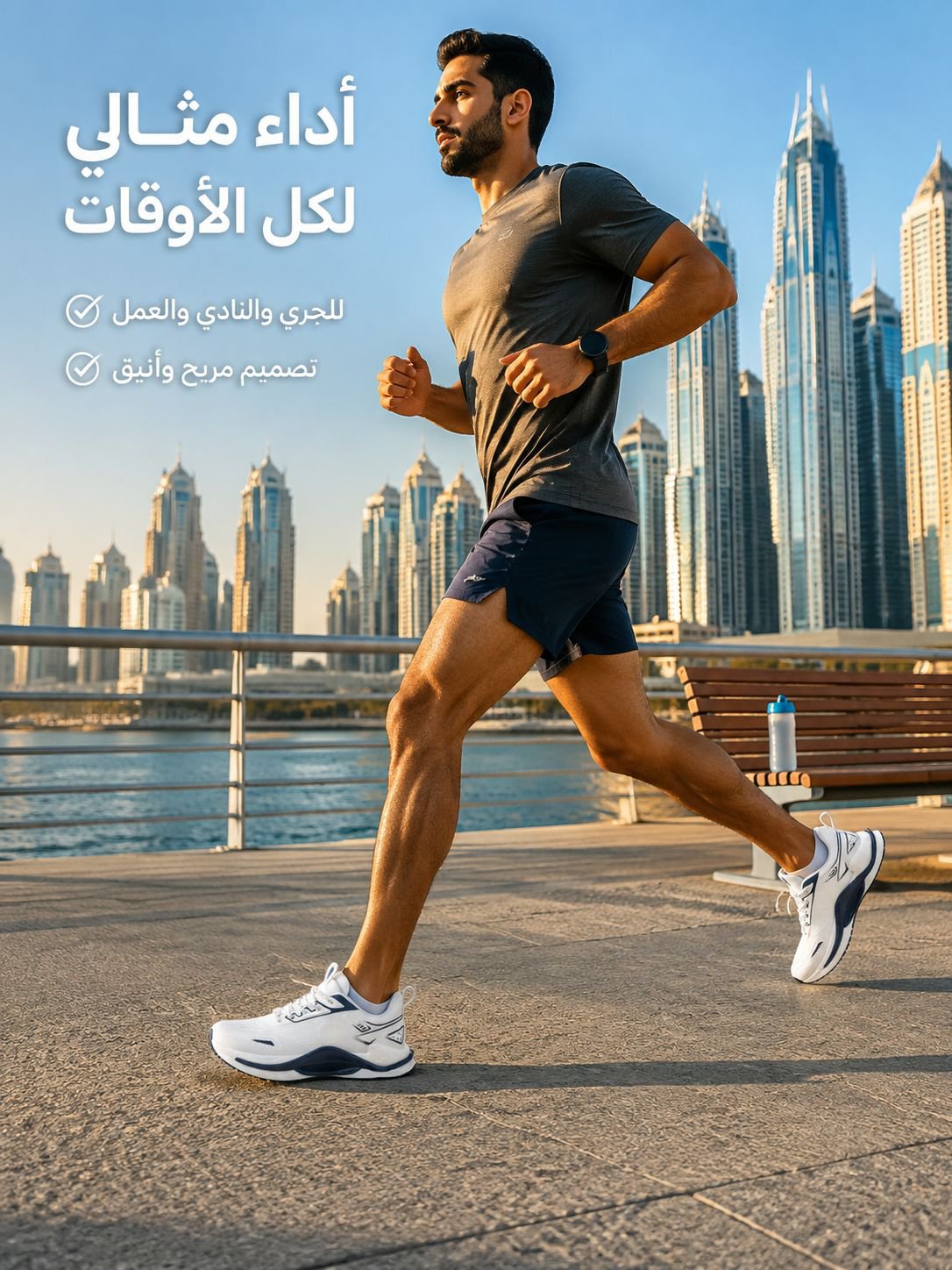 حذاء جري للجنسين بنعل ناعم وممتص للصدمات