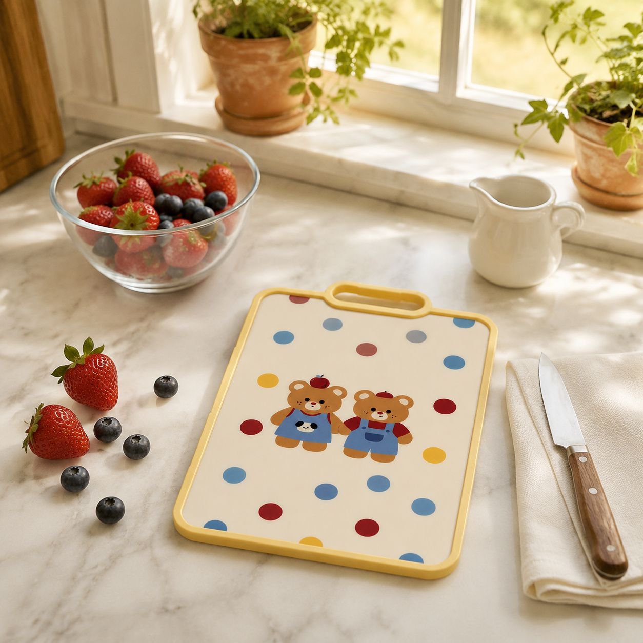 Cartoon Bear Fruit Cutting Board for Kitchen