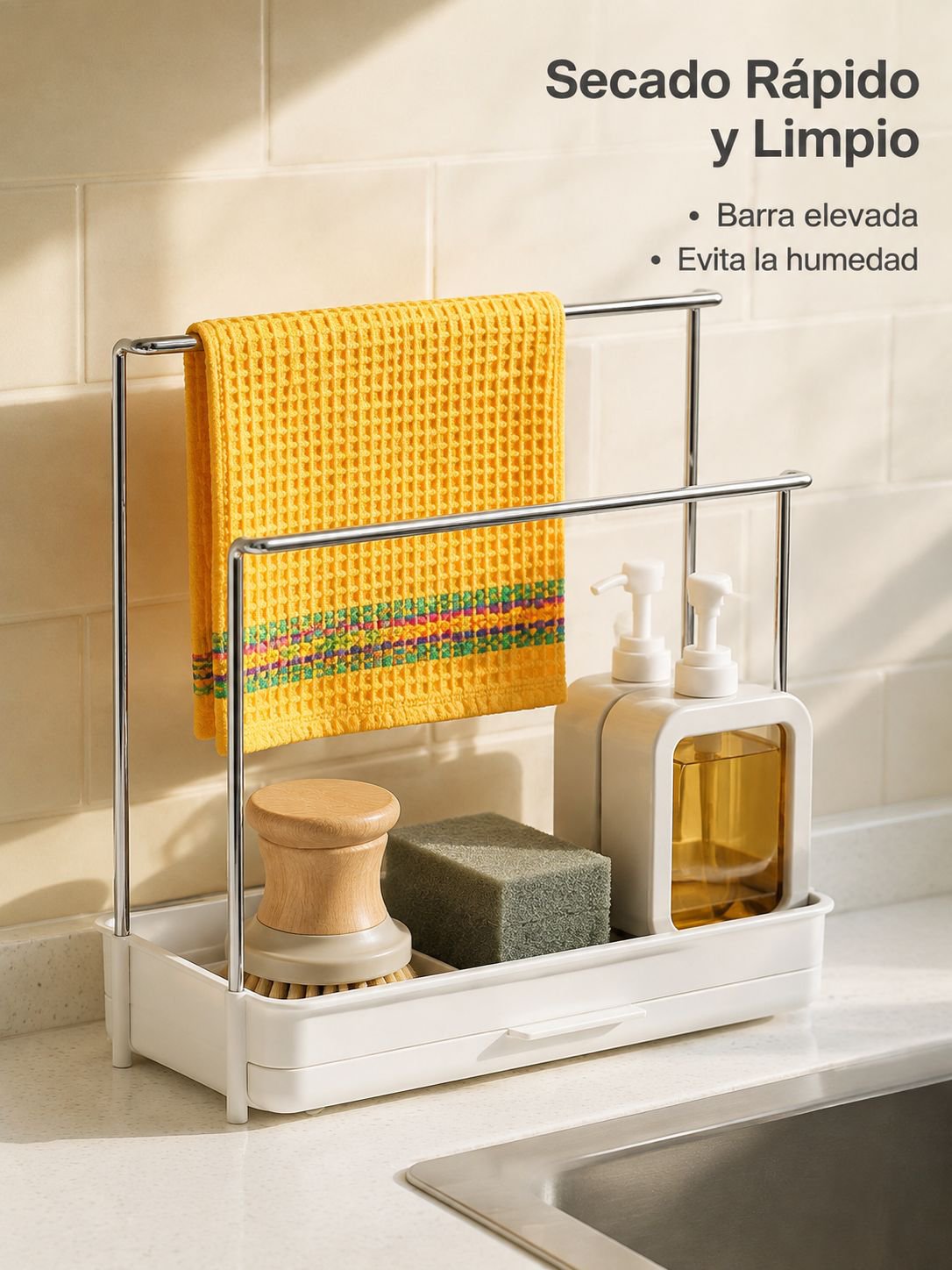 Soporte colgante resistente para accesorios de baño