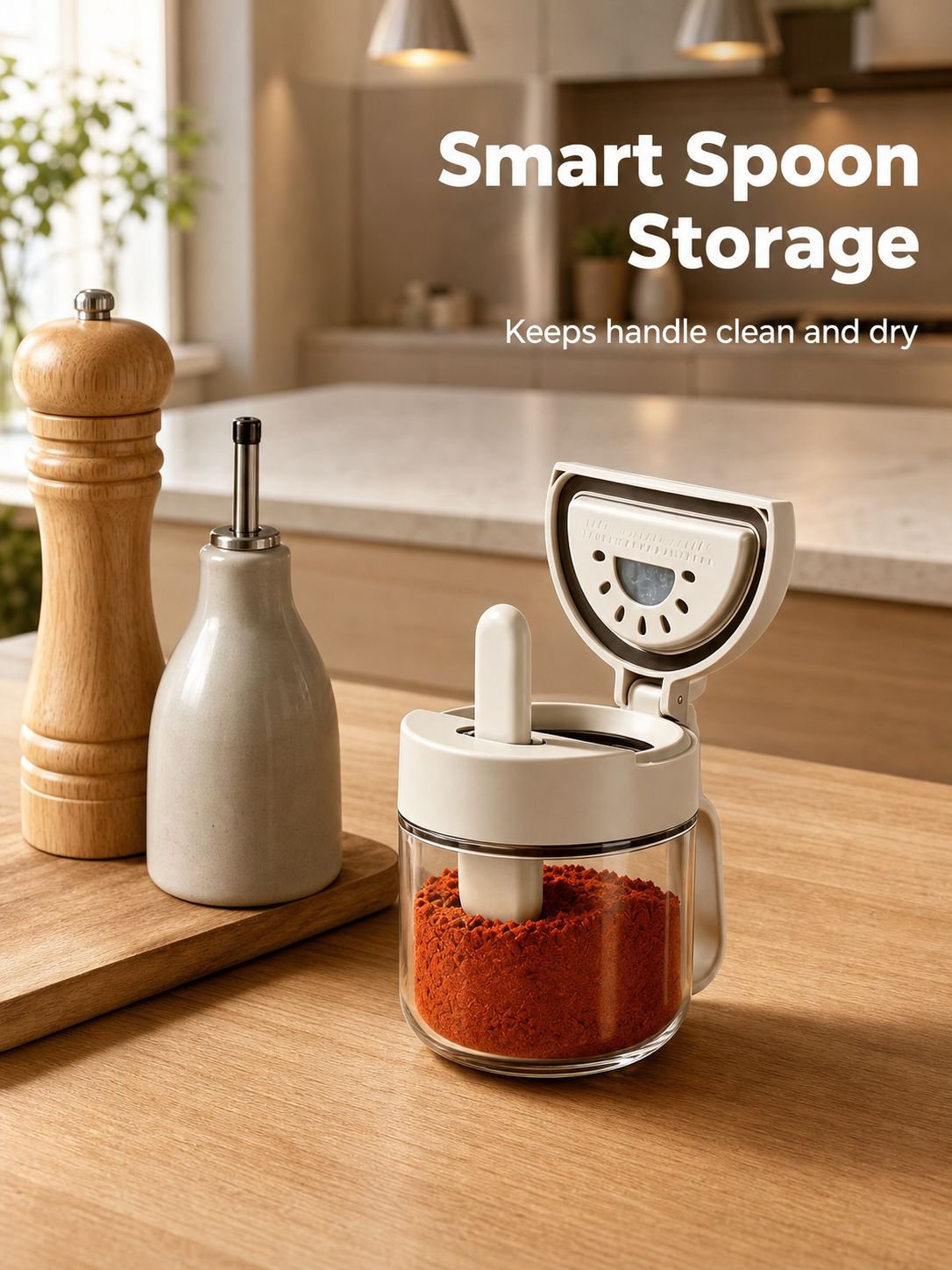 Sealed High Temperature Resistant Glass Spice Jar