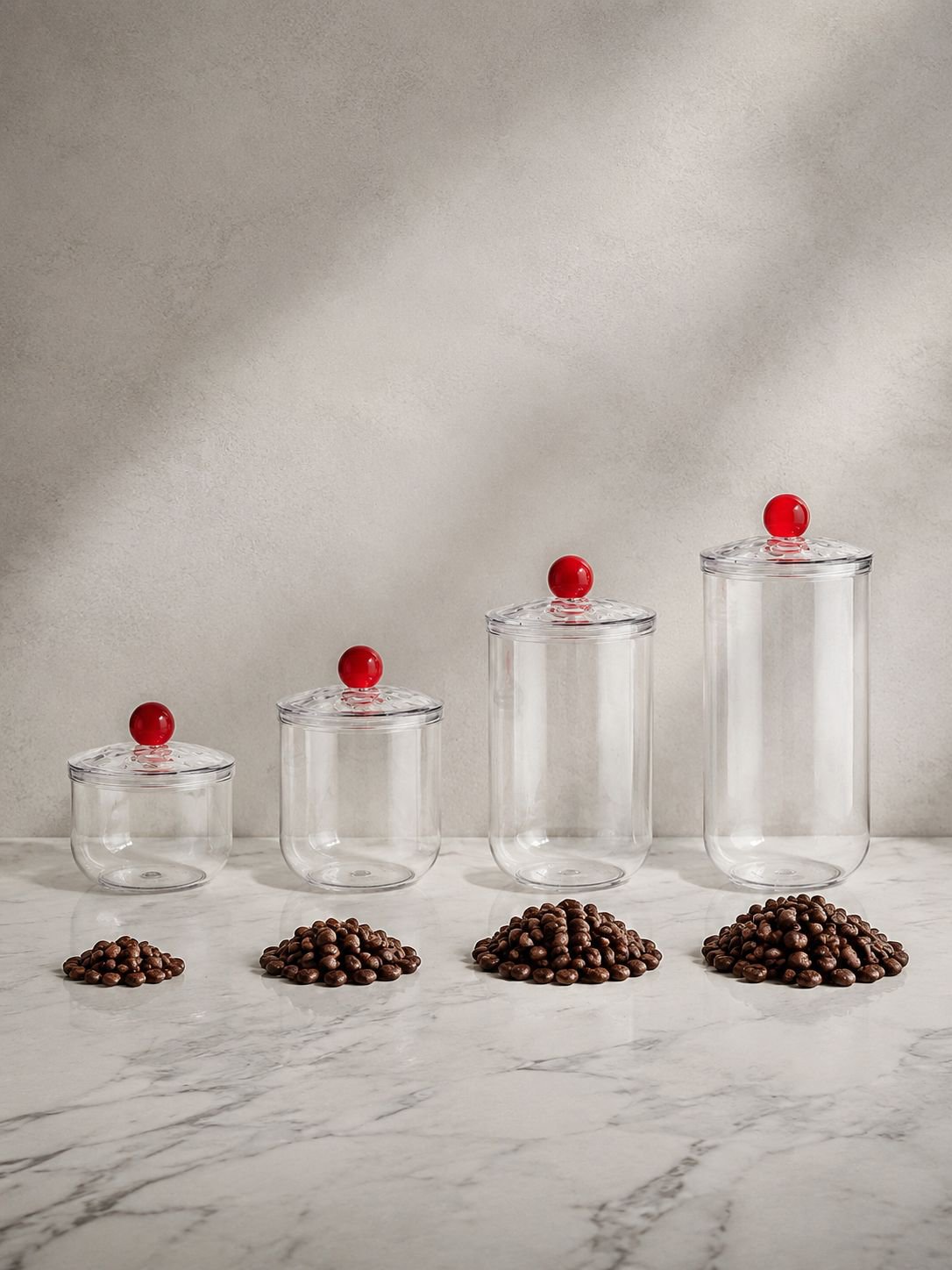 Bocal hermétique pour grains de café et aliments secs